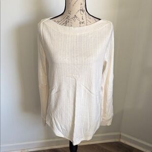 LOFT Ivory Knit Top L